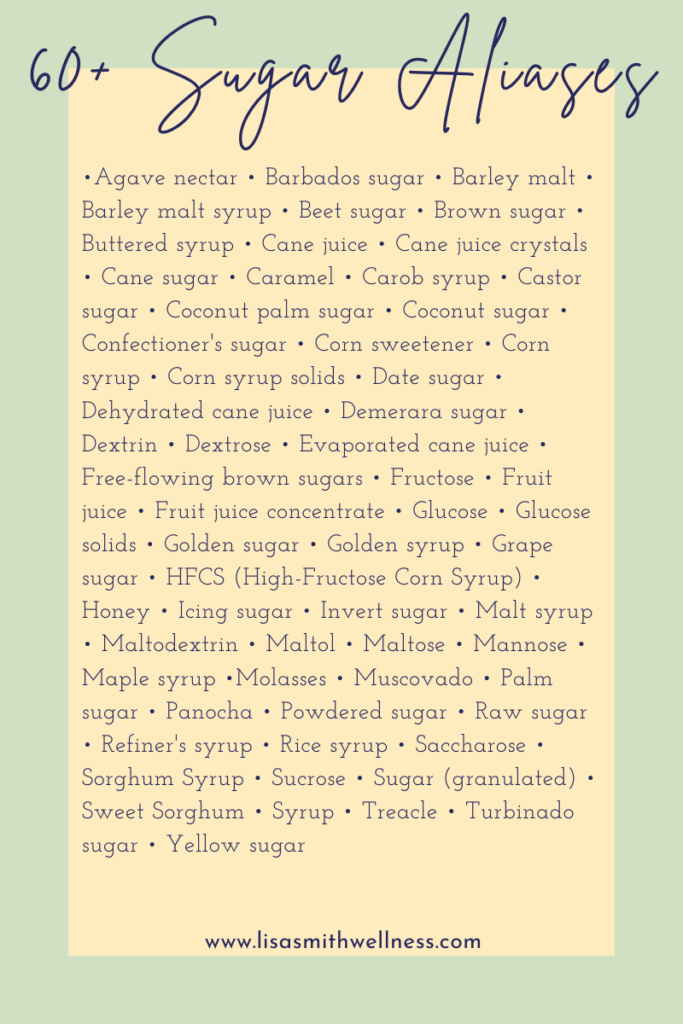 names-for-sugar, alternative-sweeteners, list-of-sugar-names, ingredients-that-mean-sugar
